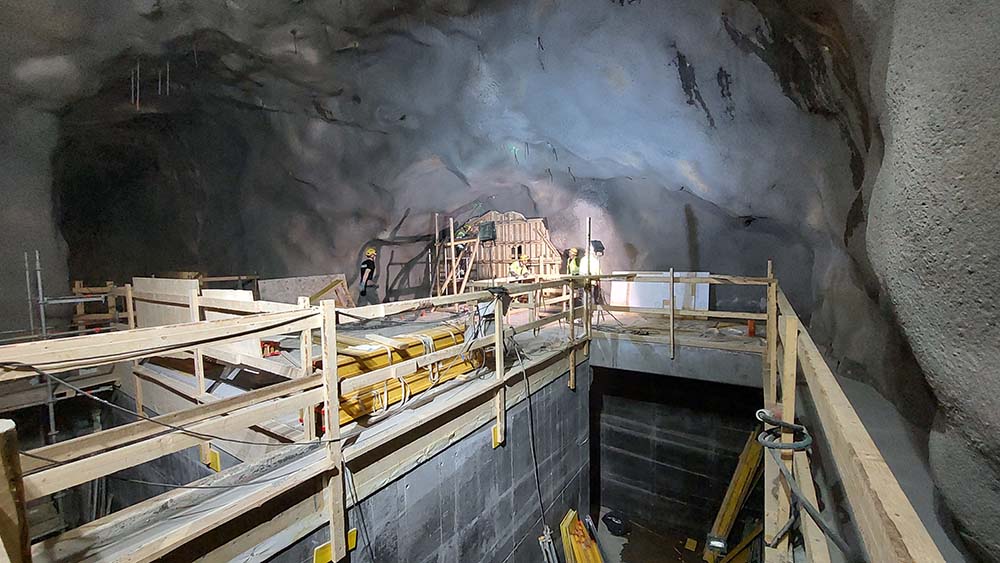 Construction in the cave